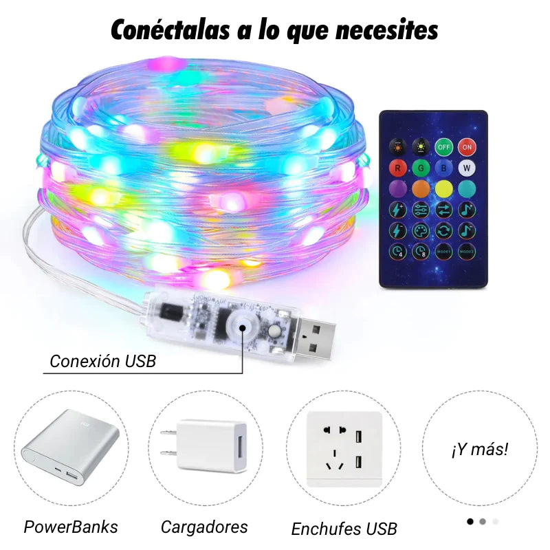 LUCES DE NAVIDAD RGB A PRUEBA DE AGUA